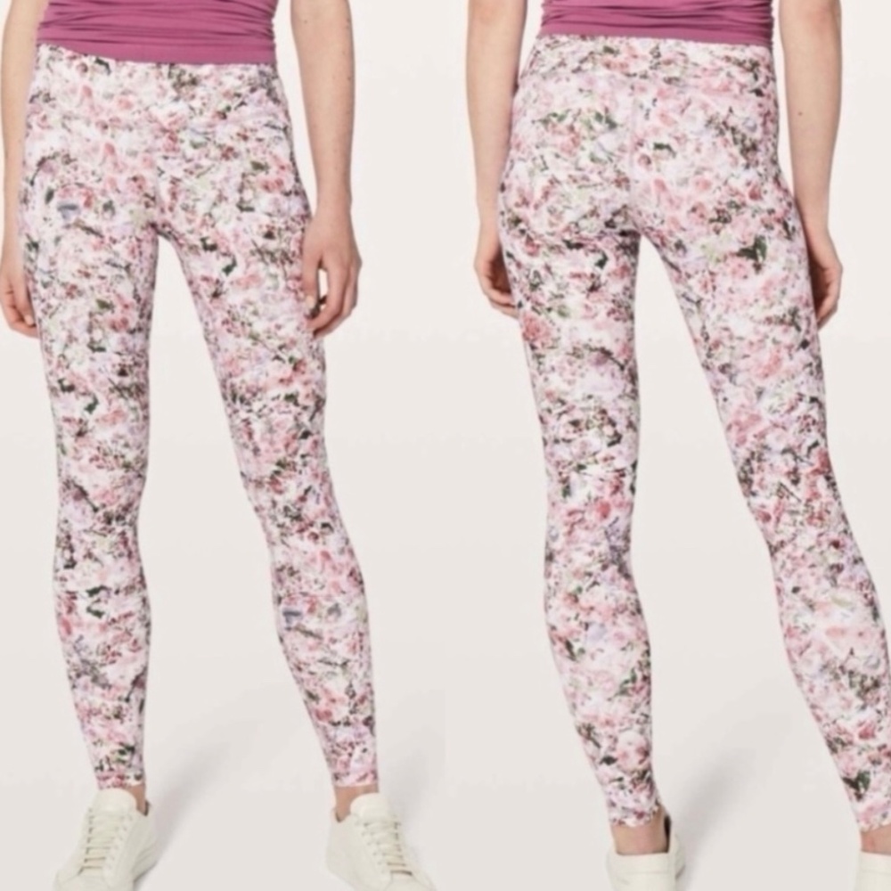 Lululemon Wunder Under Hi-Rise full length Blossom Spritz  Sz 6